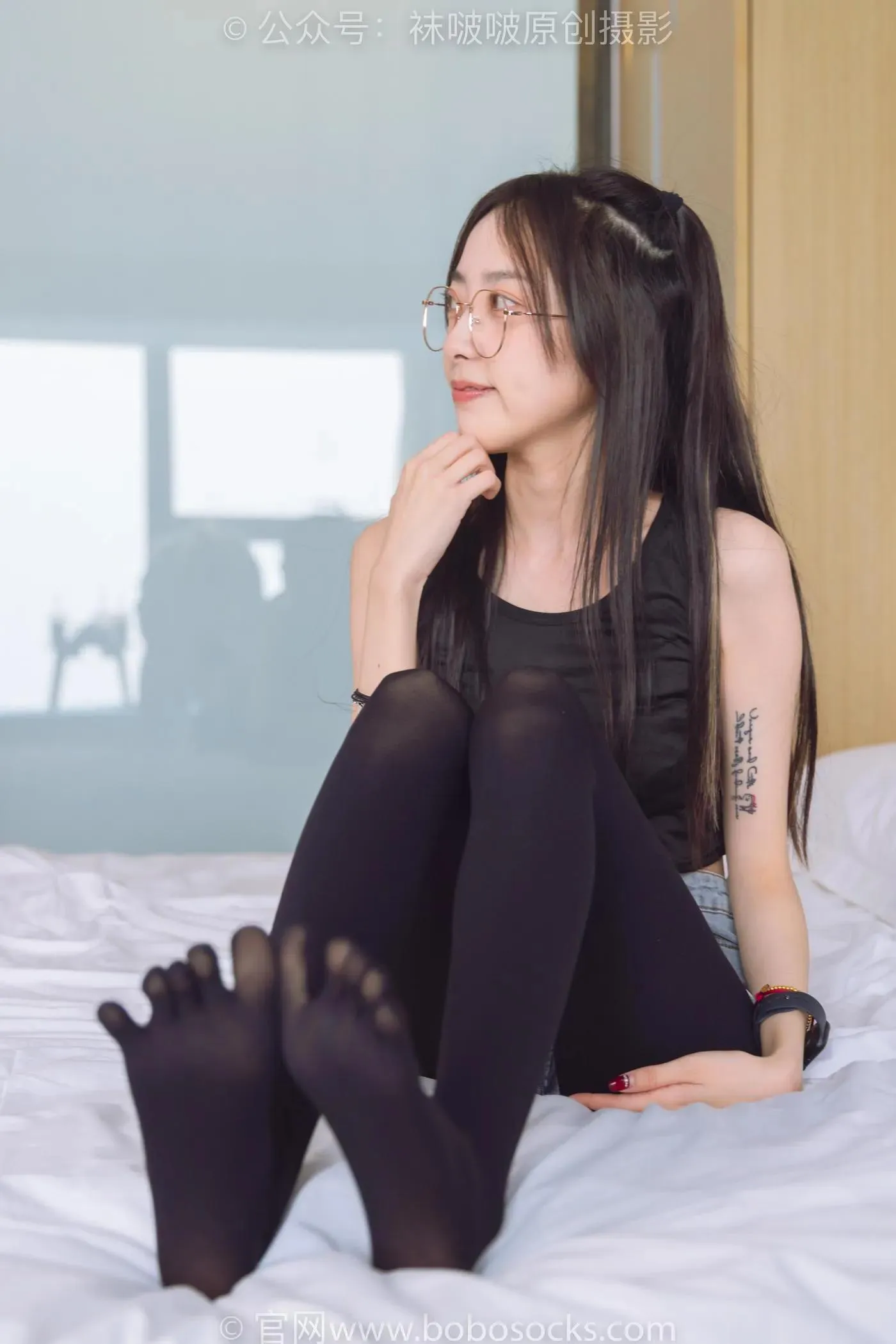 [BoBoSocks袜啵啵]NO.192 稚予-高跟鞋、黑色五指袜 [139P]插图7